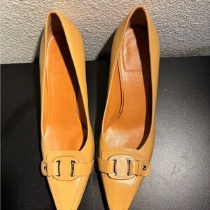 Salvatore Ferragamo Tan Leather Heels